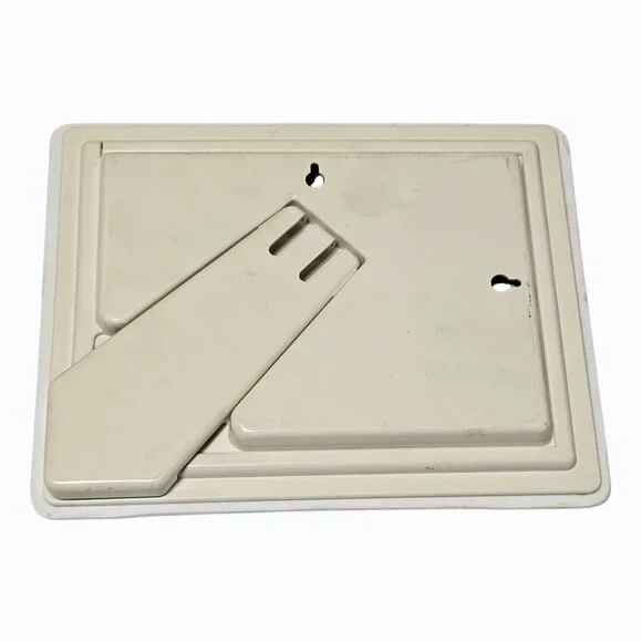 Vtg Picture Frame Porcelain Orchid Orange Floral Metallic Copper Accents Japan - Picture 9 of 10